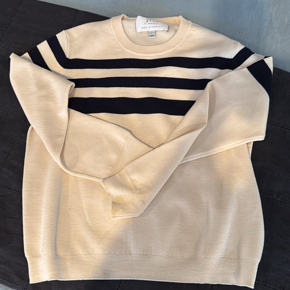 J. Crew for Net-A-Porter
 Beige and Black Striped Sweater - Picture 3 of 4
